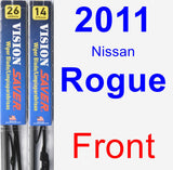 Front Wiper Blade Pack for 2011 Nissan Rogue - Vision Saver