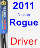 Driver Wiper Blade for 2011 Nissan Rogue - Vision Saver