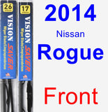 Front Wiper Blade Pack for 2014 Nissan Rogue - Vision Saver