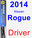 Driver Wiper Blade for 2014 Nissan Rogue - Vision Saver