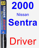 Driver Wiper Blade for 2000 Nissan Sentra - Vision Saver