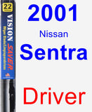 Driver Wiper Blade for 2001 Nissan Sentra - Vision Saver