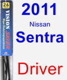 Driver Wiper Blade for 2011 Nissan Sentra - Vision Saver