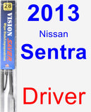 Driver Wiper Blade for 2013 Nissan Sentra - Vision Saver