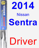 Driver Wiper Blade for 2014 Nissan Sentra - Vision Saver