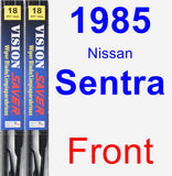 Front Wiper Blade Pack for 1985 Nissan Sentra - Vision Saver