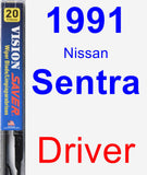 Driver Wiper Blade for 1991 Nissan Sentra - Vision Saver