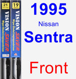 Front Wiper Blade Pack for 1995 Nissan Sentra - Vision Saver