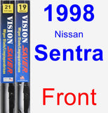 Front Wiper Blade Pack for 1998 Nissan Sentra - Vision Saver