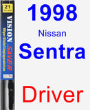 Driver Wiper Blade for 1998 Nissan Sentra - Vision Saver