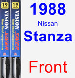 Front Wiper Blade Pack for 1988 Nissan Stanza - Vision Saver