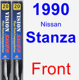 Front Wiper Blade Pack for 1990 Nissan Stanza - Vision Saver