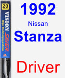 Driver Wiper Blade for 1992 Nissan Stanza - Vision Saver