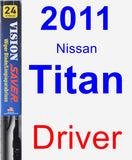 Driver Wiper Blade for 2011 Nissan Titan - Vision Saver