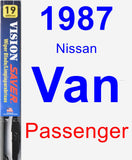 Passenger Wiper Blade for 1987 Nissan Van - Vision Saver