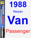 Passenger Wiper Blade for 1988 Nissan Van - Vision Saver