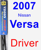 Driver Wiper Blade for 2007 Nissan Versa - Vision Saver