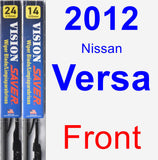 Front Wiper Blade Pack for 2012 Nissan Versa - Vision Saver