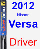 Driver Wiper Blade for 2012 Nissan Versa - Vision Saver