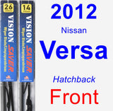 Front Wiper Blade Pack for 2012 Nissan Versa - Vision Saver