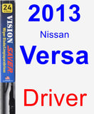 Driver Wiper Blade for 2013 Nissan Versa - Vision Saver