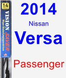 Passenger Wiper Blade for 2014 Nissan Versa - Vision Saver