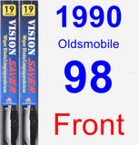 Front Wiper Blade Pack for 1990 Oldsmobile 98 - Vision Saver