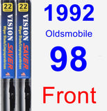 Front Wiper Blade Pack for 1992 Oldsmobile 98 - Vision Saver