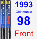 Front Wiper Blade Pack for 1993 Oldsmobile 98 - Vision Saver