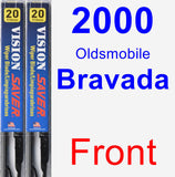 Front Wiper Blade Pack for 2000 Oldsmobile Bravada - Vision Saver