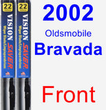 Front Wiper Blade Pack for 2002 Oldsmobile Bravada - Vision Saver