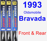 Front & Rear Wiper Blade Pack for 1993 Oldsmobile Bravada - Vision Saver