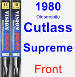 Front Wiper Blade Pack for 1980 Oldsmobile Cutlass Supreme - Vision Saver