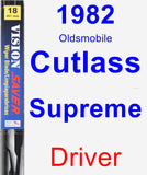 Driver Wiper Blade for 1982 Oldsmobile Cutlass Supreme - Vision Saver