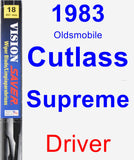 Driver Wiper Blade for 1983 Oldsmobile Cutlass Supreme - Vision Saver