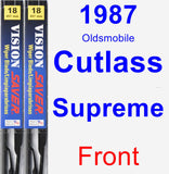 Front Wiper Blade Pack for 1987 Oldsmobile Cutlass Supreme - Vision Saver