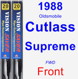 Front Wiper Blade Pack for 1988 Oldsmobile Cutlass Supreme - Vision Saver