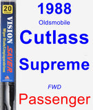 Passenger Wiper Blade for 1988 Oldsmobile Cutlass Supreme - Vision Saver