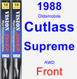 Front Wiper Blade Pack for 1988 Oldsmobile Cutlass Supreme - Vision Saver