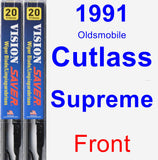 Front Wiper Blade Pack for 1991 Oldsmobile Cutlass Supreme - Vision Saver