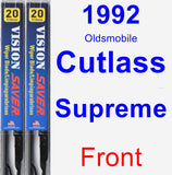 Front Wiper Blade Pack for 1992 Oldsmobile Cutlass Supreme - Vision Saver