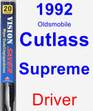 Driver Wiper Blade for 1992 Oldsmobile Cutlass Supreme - Vision Saver