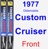 Front Wiper Blade Pack for 1977 Oldsmobile Custom Cruiser - Vision Saver