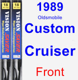 Front Wiper Blade Pack for 1989 Oldsmobile Custom Cruiser - Vision Saver