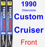 Front Wiper Blade Pack for 1990 Oldsmobile Custom Cruiser - Vision Saver