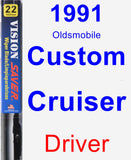 Driver Wiper Blade for 1991 Oldsmobile Custom Cruiser - Vision Saver