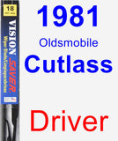 Driver Wiper Blade for 1981 Oldsmobile Cutlass - Vision Saver