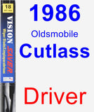 Driver Wiper Blade for 1986 Oldsmobile Cutlass - Vision Saver