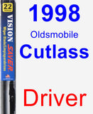 Driver Wiper Blade for 1998 Oldsmobile Cutlass - Vision Saver