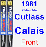 Front Wiper Blade Pack for 1981 Oldsmobile Cutlass Calais - Vision Saver